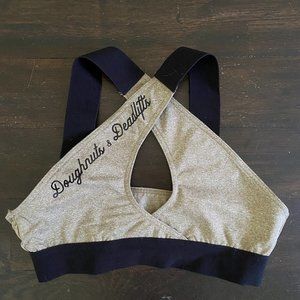 Doughnuts and Deadlifts High Neck Sports Bra